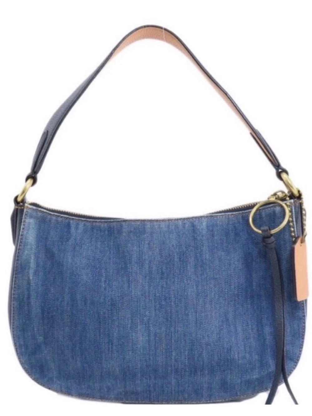 NWT Coach Denim Sutton Crossbody with Leather Strap and Gold Hardware - Picture 2 of 8